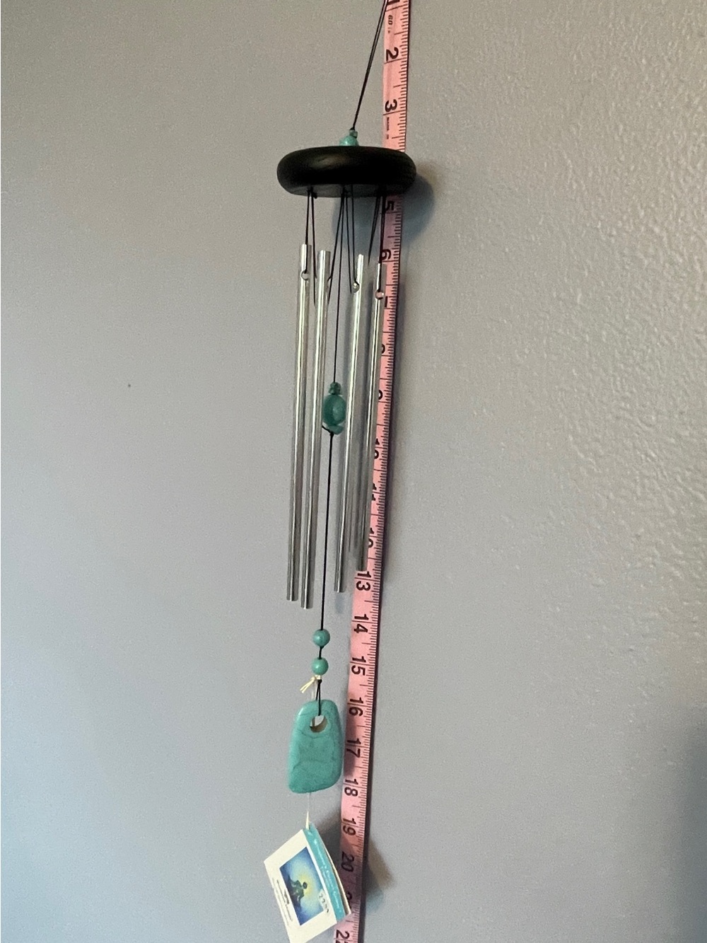 Woodstock Mini Chimes Turquoise Chakra Wind Chime 18” - Picture 4 of 9